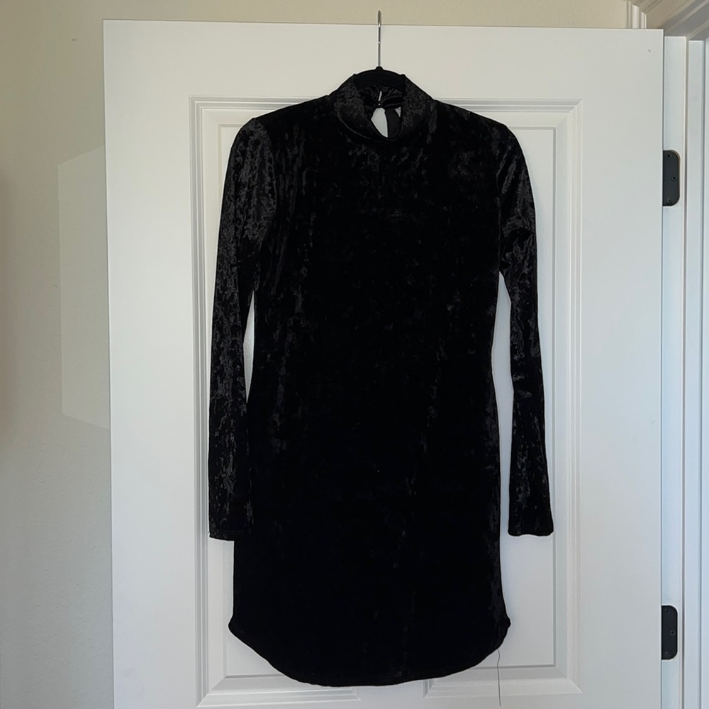 Crushed Velvet Mini Dress